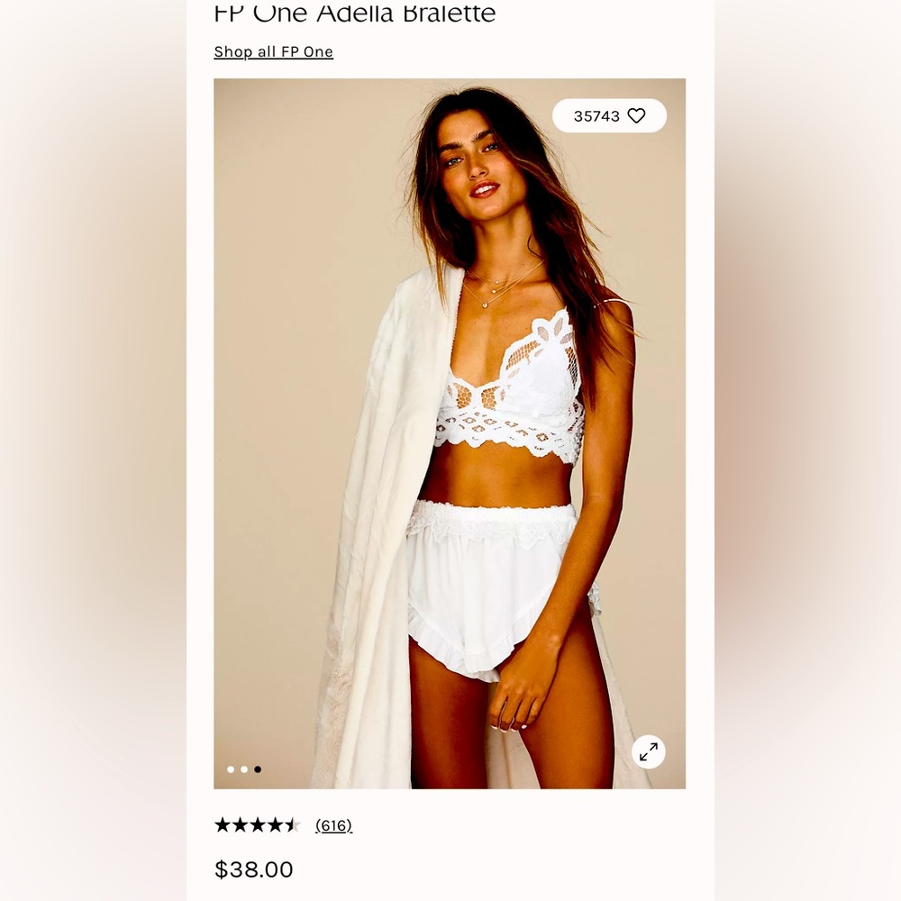 1 Black and 1 White Free People Bralette XS